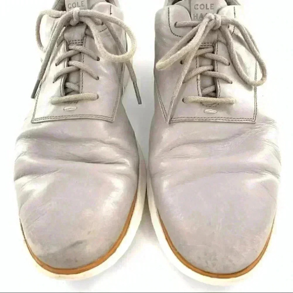 Cole Haan mens size 11 gray leather grade OS lightweight lace up Oxfords main image 6